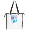 Clear Tote with Gusseted And Zippered Top Thumbnail