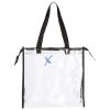 Clear Tote with Gusseted And Zippered Top Thumbnail