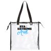 Clear Tote with Gusseted And Zippered Top Thumbnail