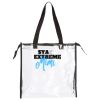 Clear Tote with Gusseted And Zippered Top Thumbnail