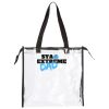 Clear Tote with Gusseted And Zippered Top Thumbnail